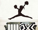 Cheering Girl Vinyl Decals Silhouette Modern Wall Art Sticker